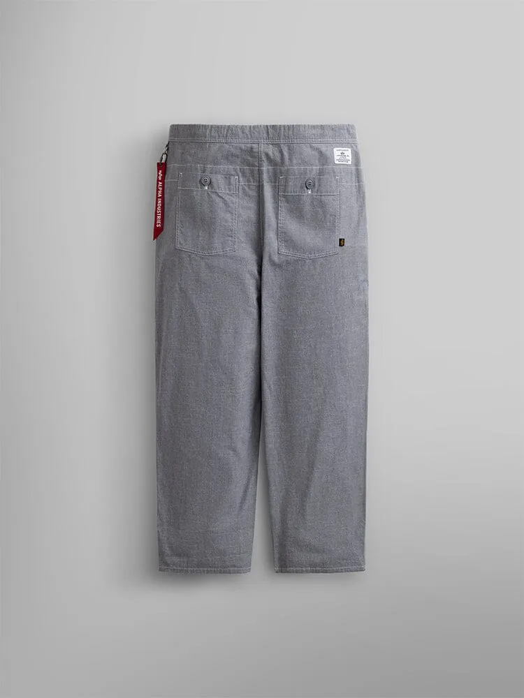 Alpha Industries Wide Leg Cotton pantalon gri bumbac