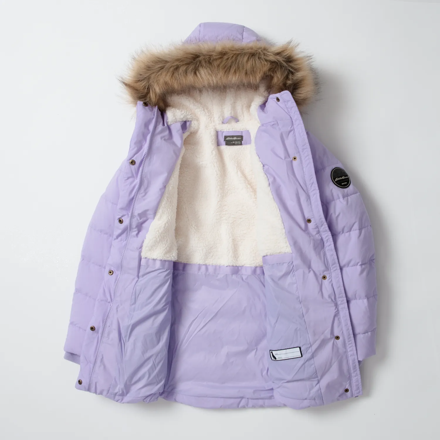 Eddie Bauer Sun Valley Frost Down parka fete gri cu puf