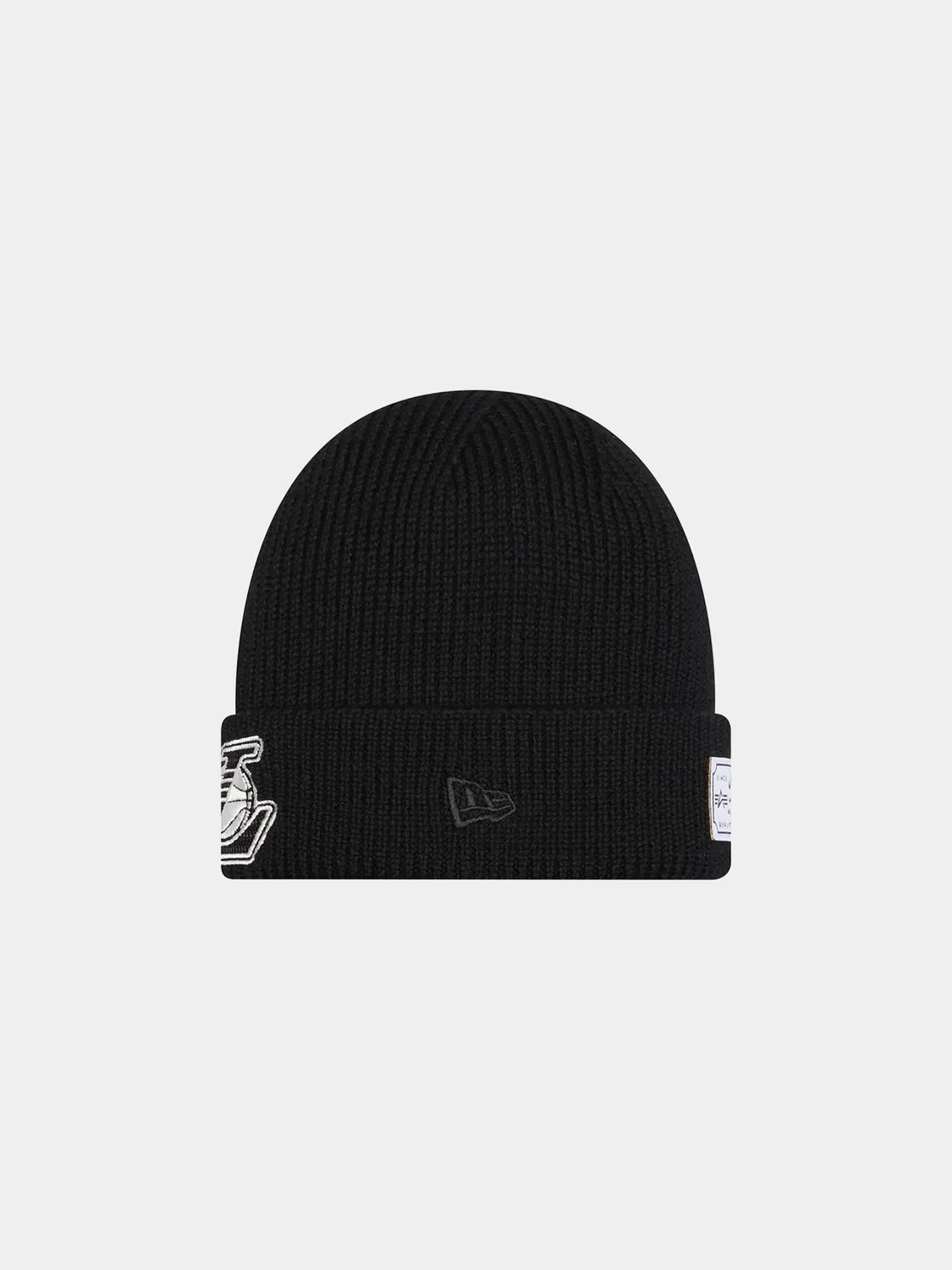 Alpha Industries Lakers caciula lana neagra merinos