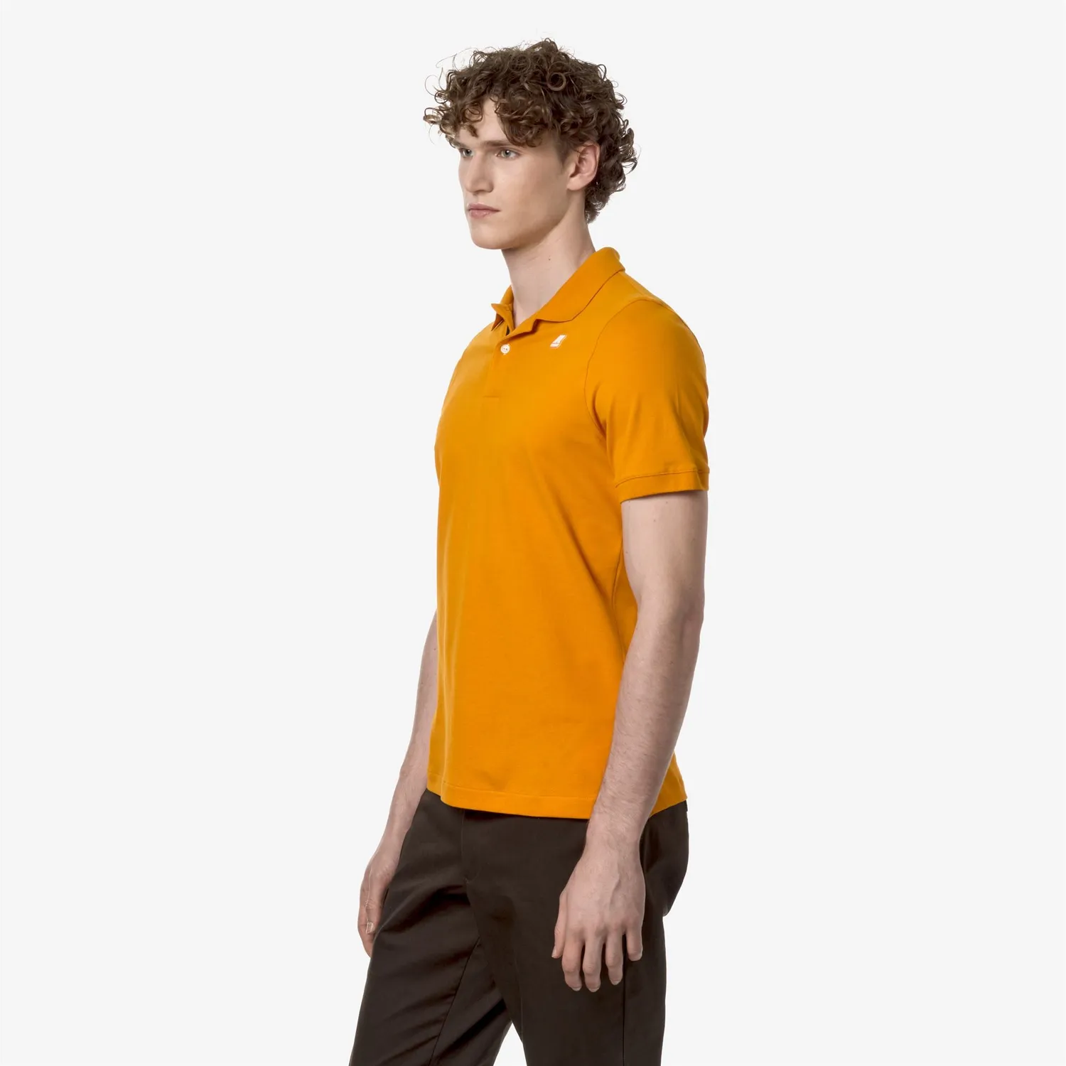 K-Way Vinnie K7121MW tricou polo portocaliu bumbac