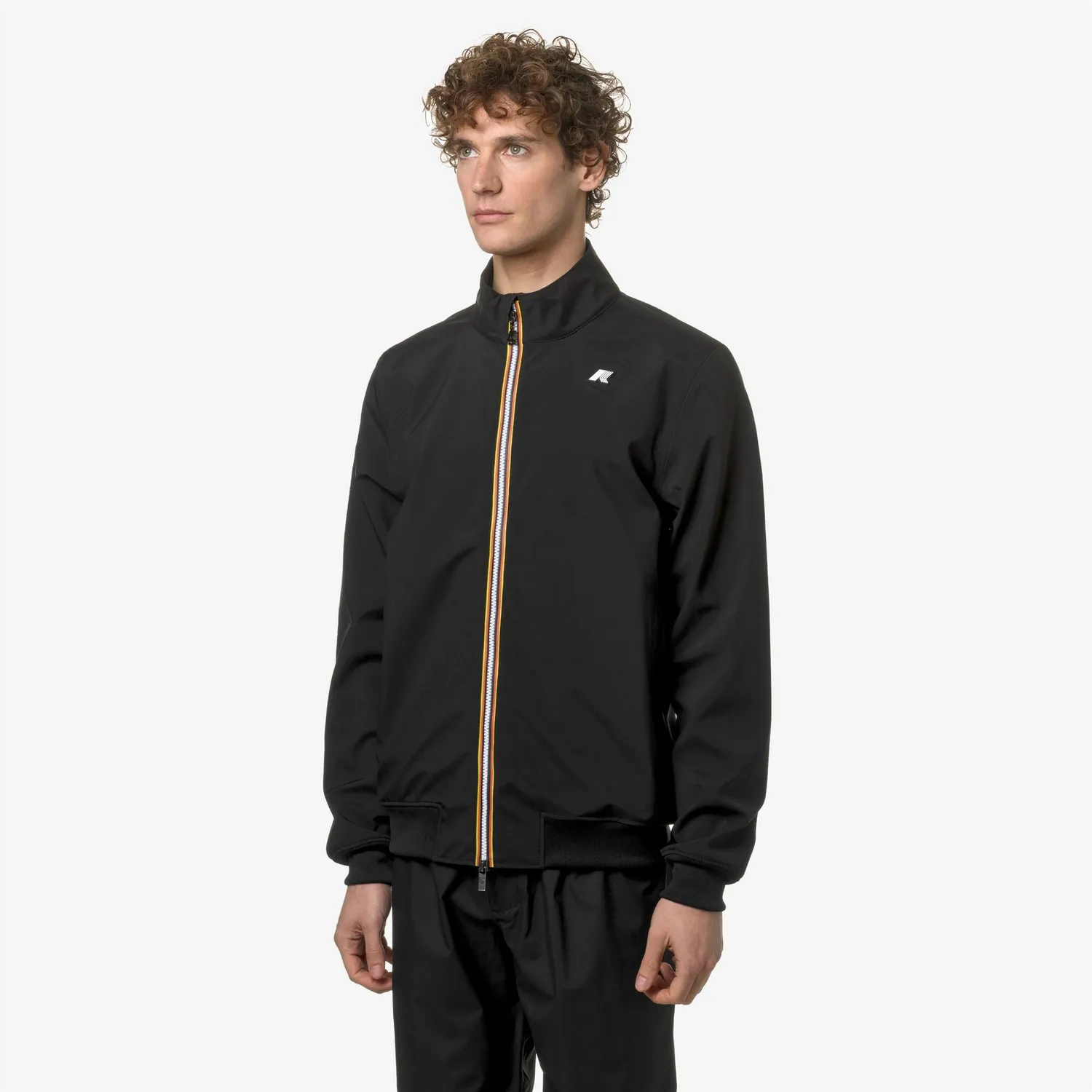 K-Way Arsene Bonded Jersey geaca negru slim impermeabila