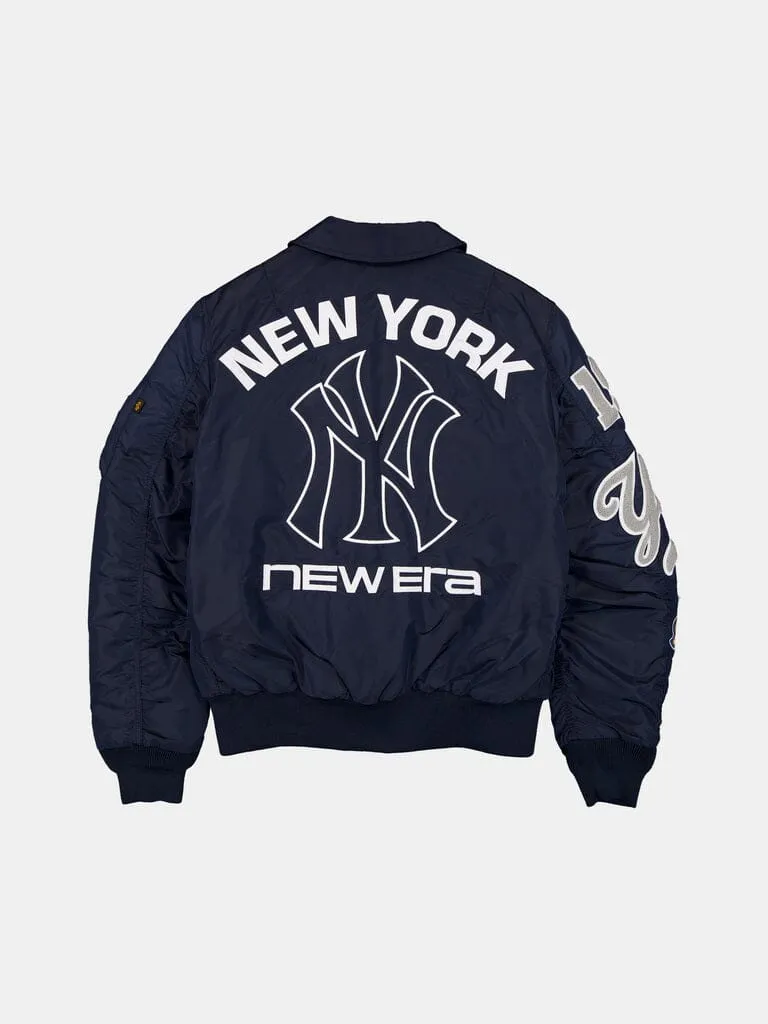 Alpha Industries Yankees MA-1 geaca bomber bleumarin