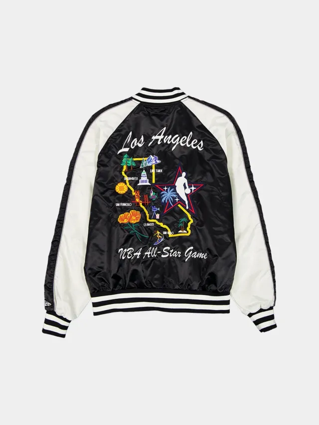 Alpha Industries MA-1 NBA All Star geaca negru-alb rezistenta
