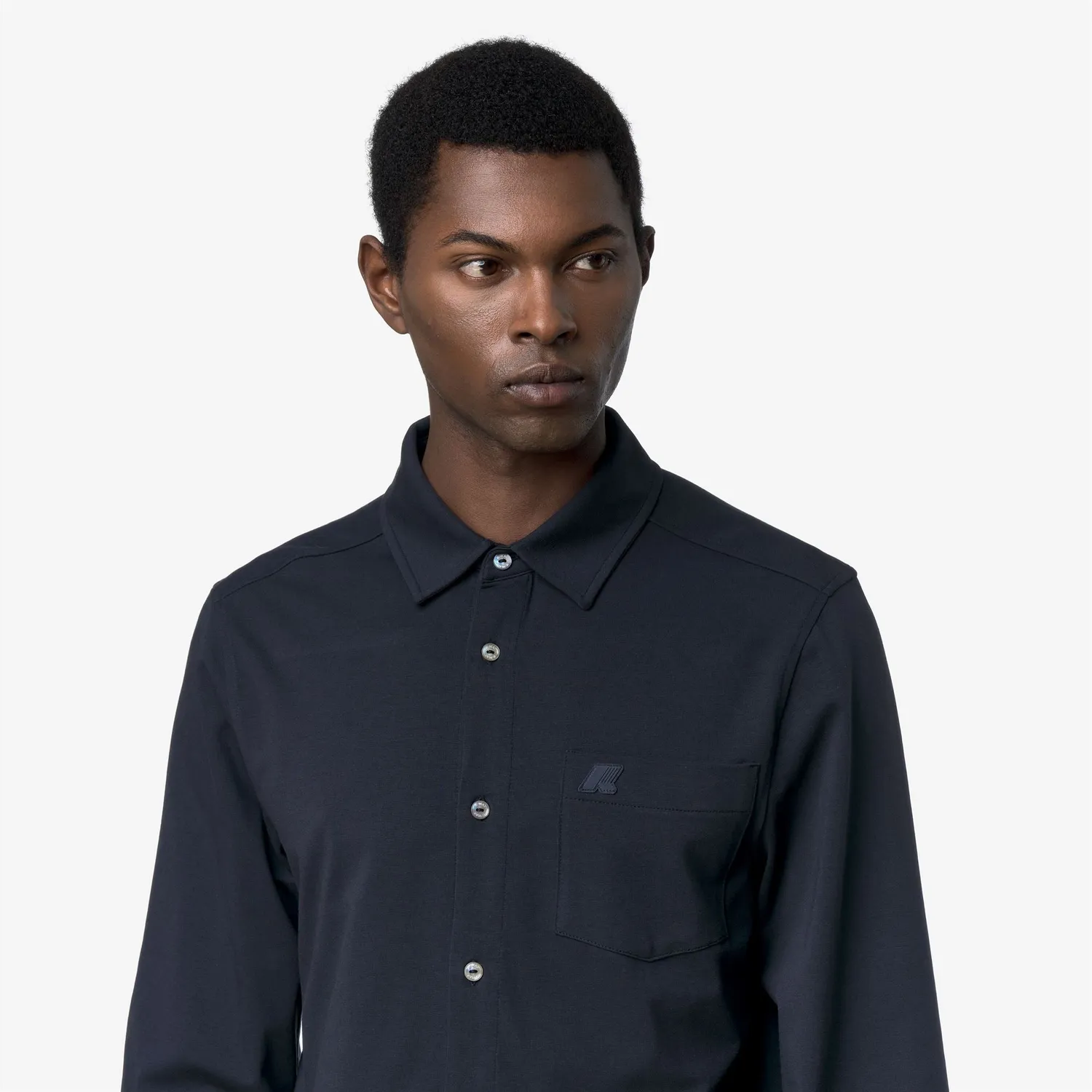 K-Way Vanoux Light Stretch Jersey camasa barbati Blue Depth slim