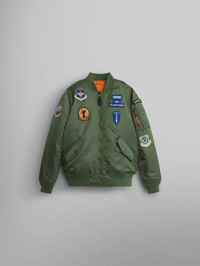 Alpha Industries MA-1 Squadron geacă copii sage reversibilă