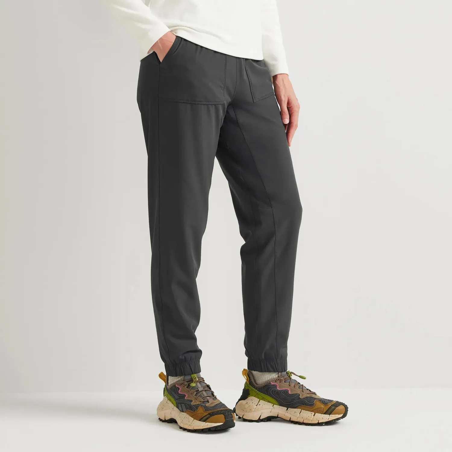 Eddie Bauer Flexion pantaloni damă negri cu polar