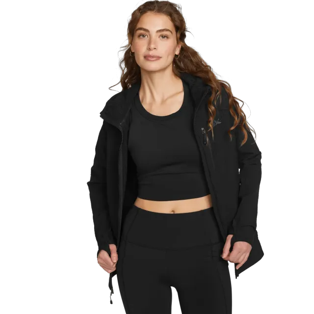 Eddie Bauer Sandstone Backbone Grid Shell Hoodie dama negru