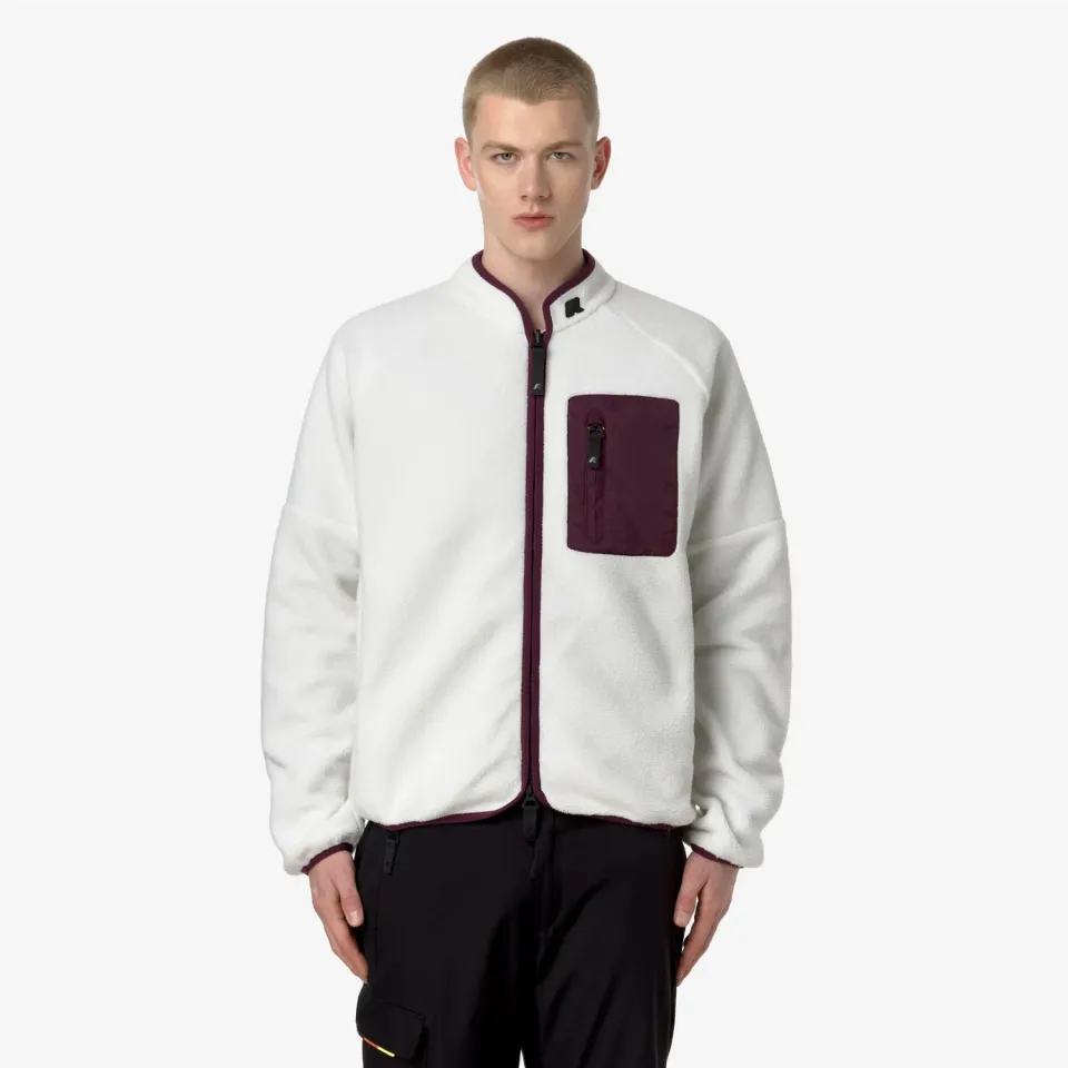 K-Way Bessans geaca fleece reversibila White Violet