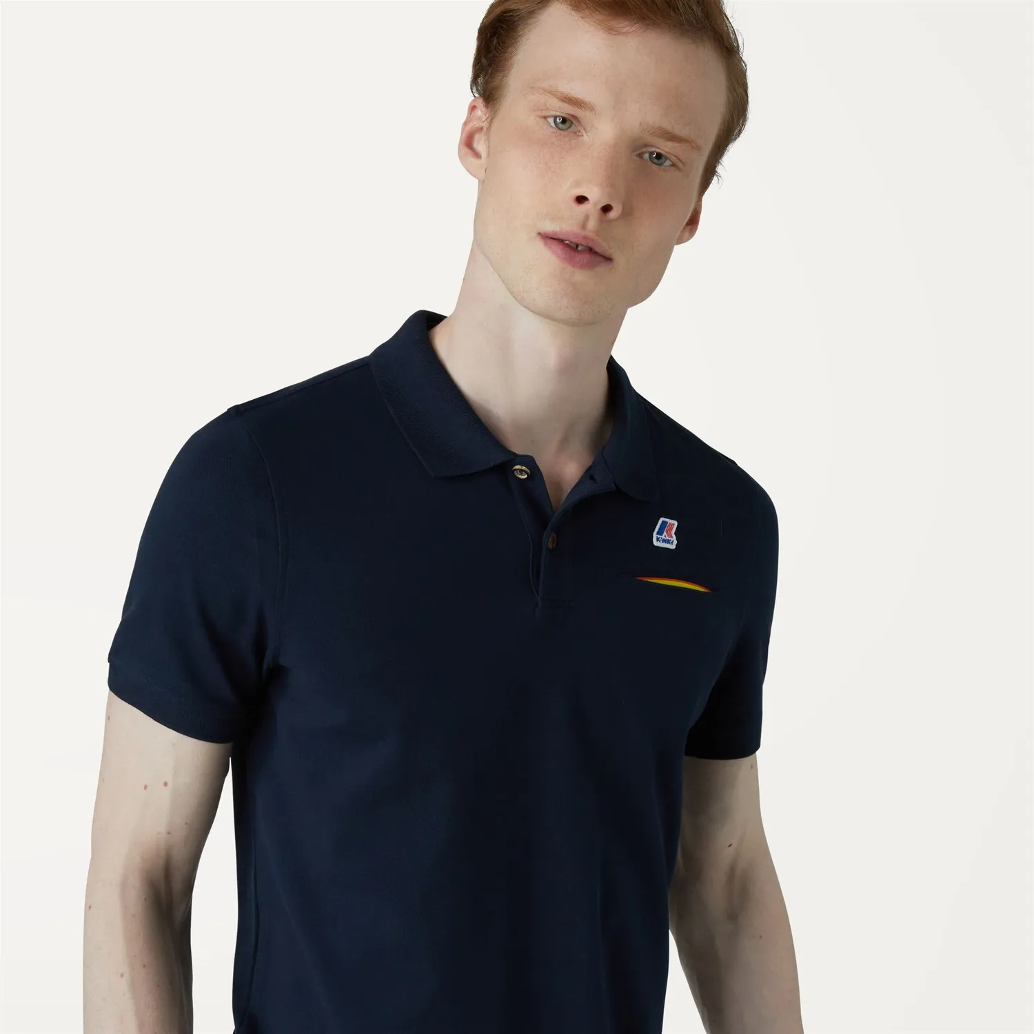K-Way Briac Stretch polo barbati Blue Depth bumbac
