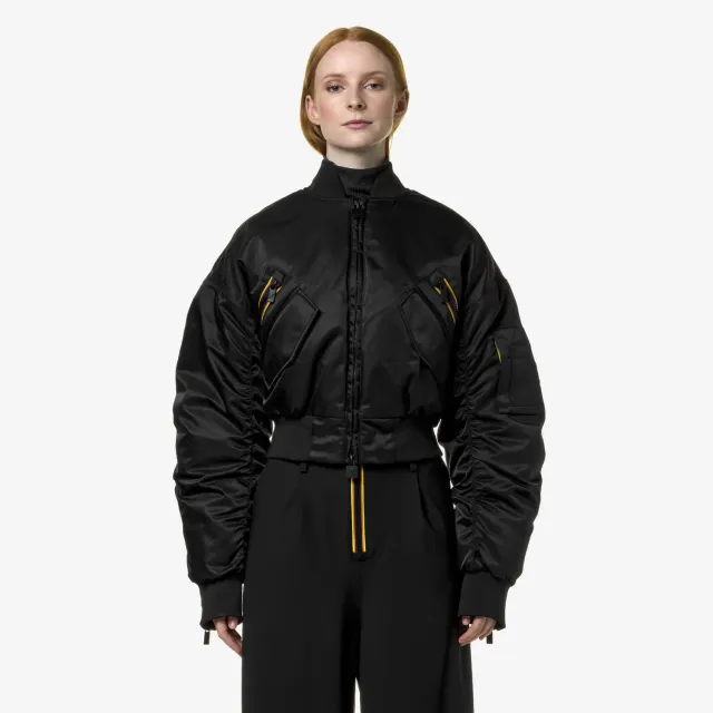 K-Way Loncrop Thermo geaca dama negru scurt matlasata