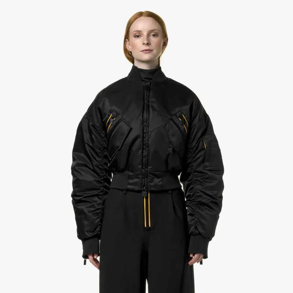 K-Way Loncrop Thermo geaca dama negru scurt matlasata