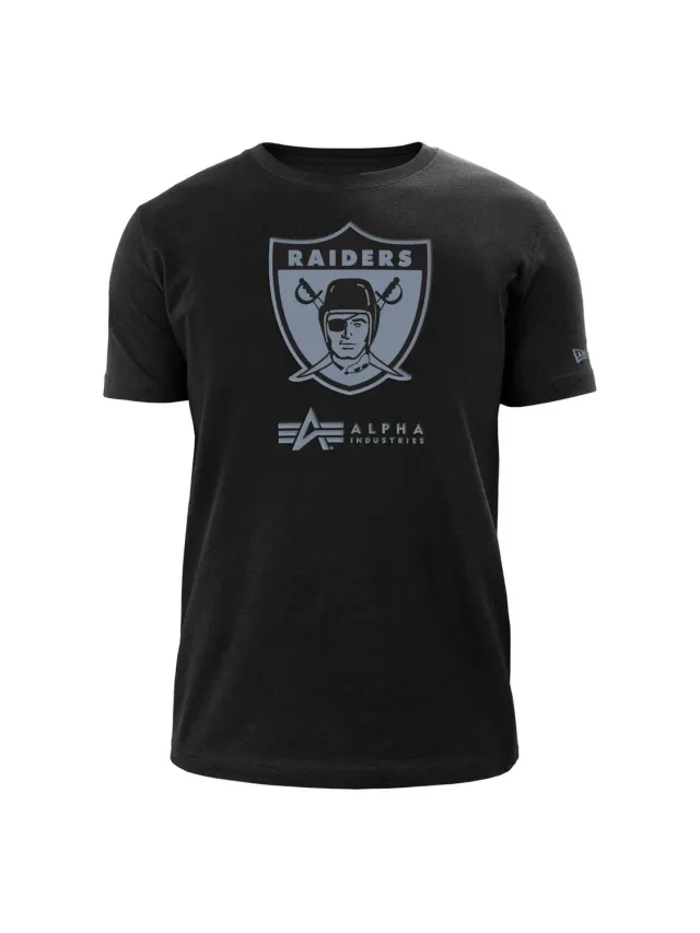 Alpha Industries Las Vegas Raiders tricou negru bumbac