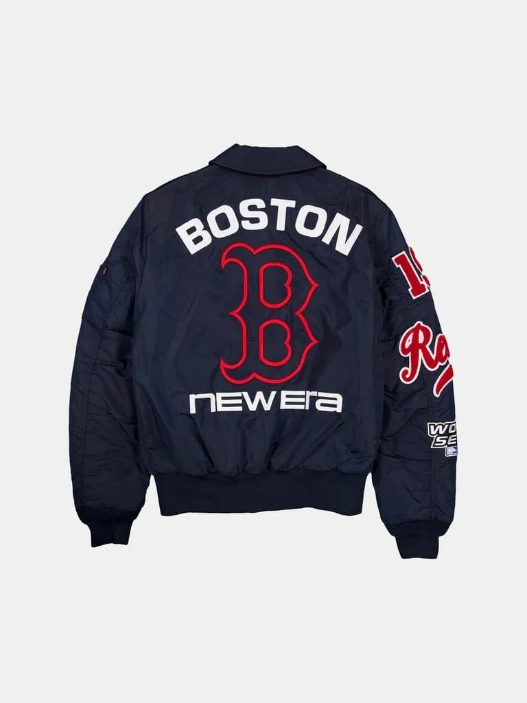 Alpha Industries MA-1 Red Sox geacă bleumarin ușoară