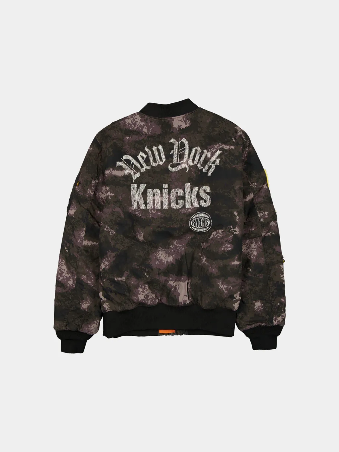Alpha Industries New York Knicks MA-1 geacă bomber negru camo