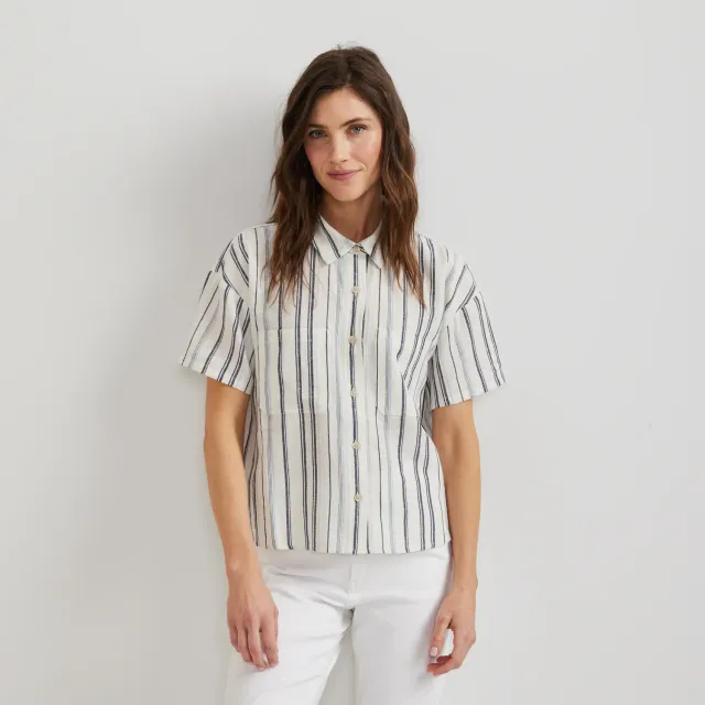 Eddie Bauer Destination Utility camasa dama Ivory cu dungi