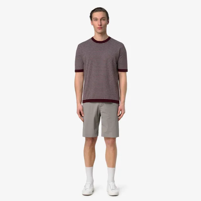 K-Way Combe Stripes K61274W pulover violet-grey melange bumbac