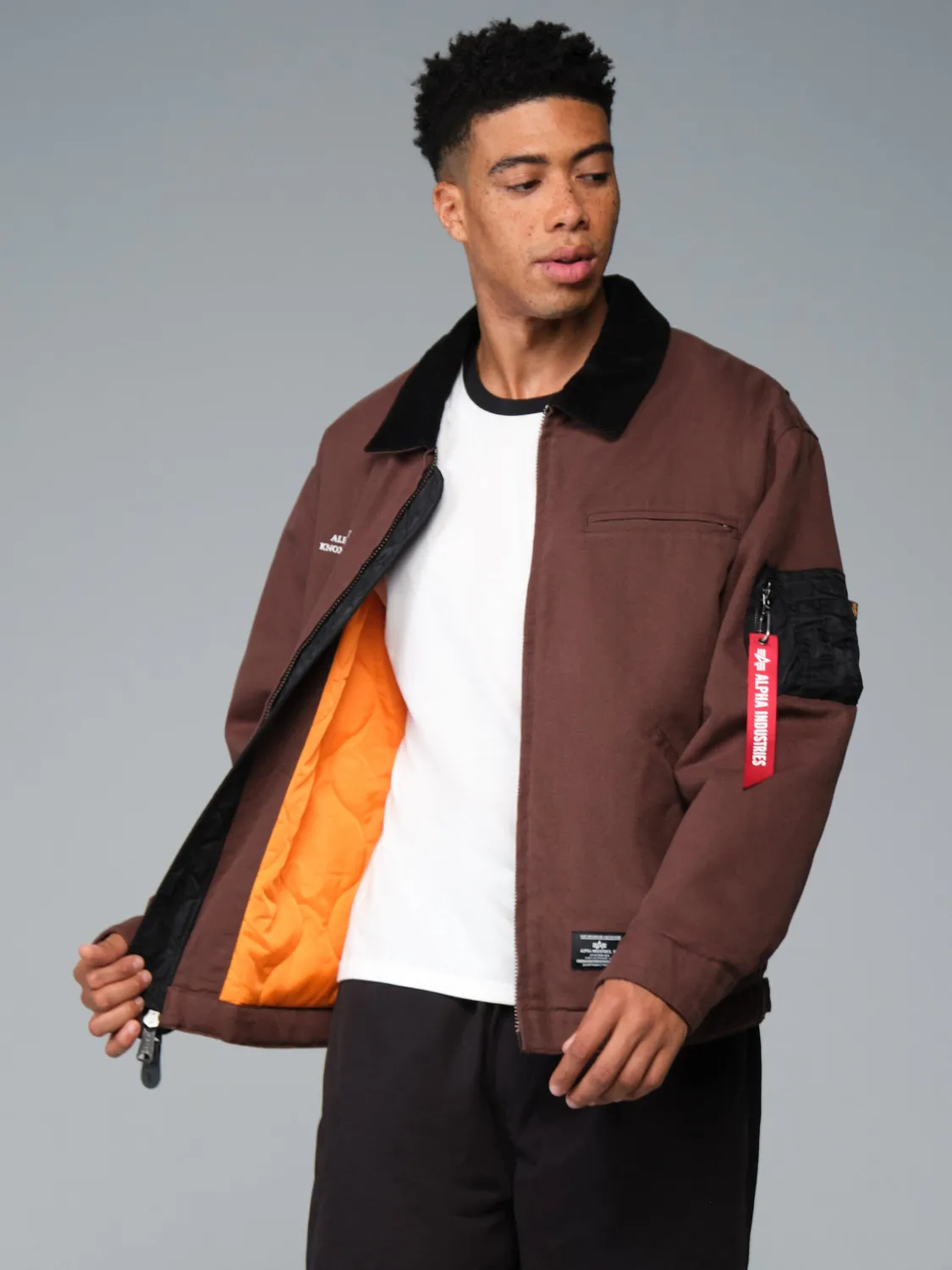 Alpha Industries Butler geacă de lucru neagră bumbac