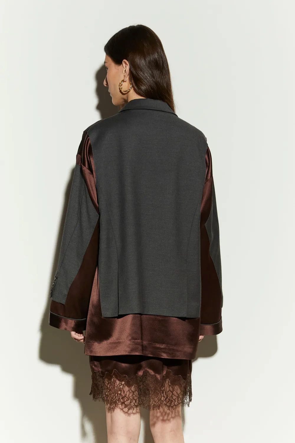 Isabelle Blanche blazer antracit satin