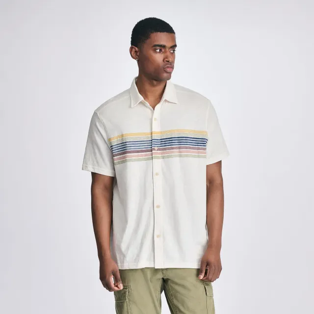 Eddie Bauer Baja Knit cămașă Natural bumbac