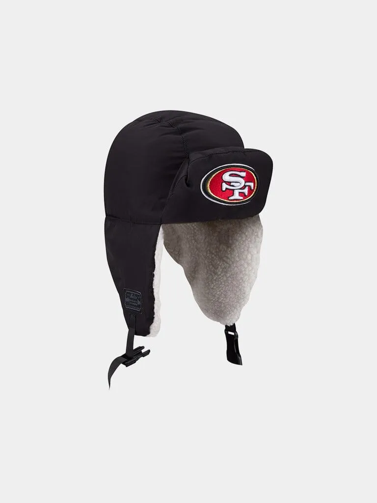 Alpha Industries 49ers caciula trapper neagra matlasata