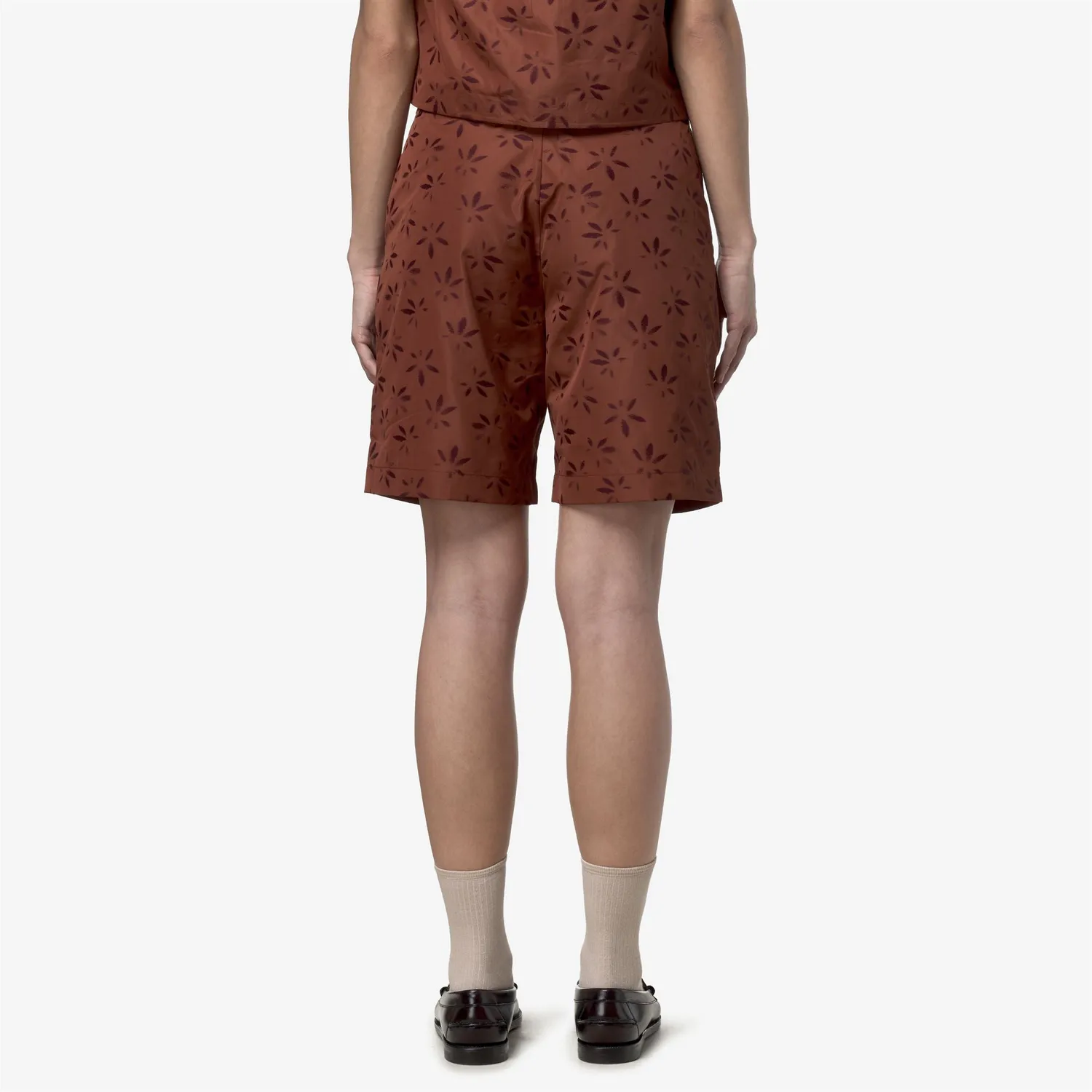 K-Way Larose Emby Jacquard pantaloni scurti maro-violet jacquard