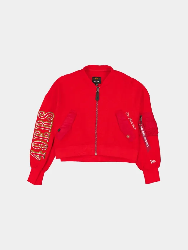 Alpha Industries L-2B French Terry geaca dama rosu bumbac