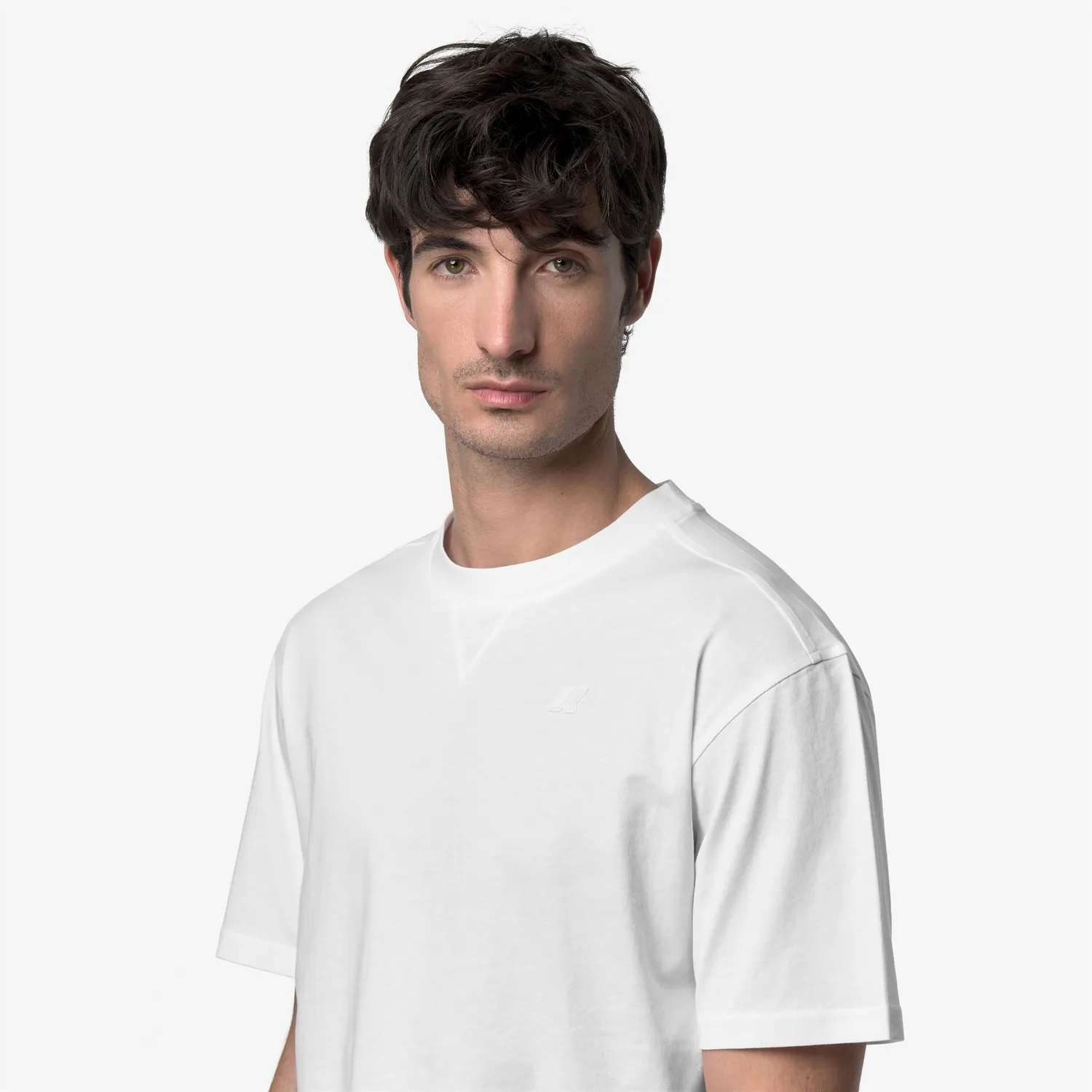 K-Way Solo Jersey Triangle tricou barbati alb bumbac