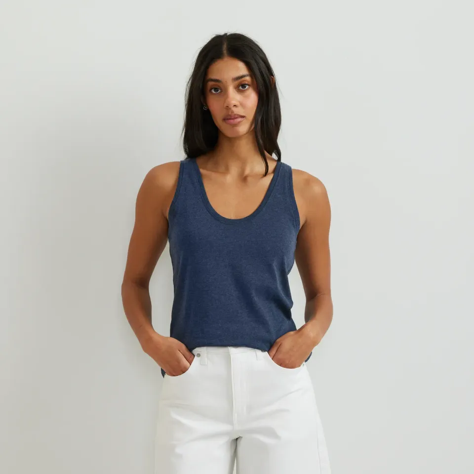 Eddie Bauer Everyday Scoop-Neck Tank maiou galben bumbac
