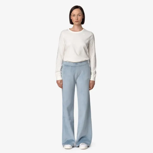 K-Way Jenny Velour Polar pantaloni evazați damă albaștri