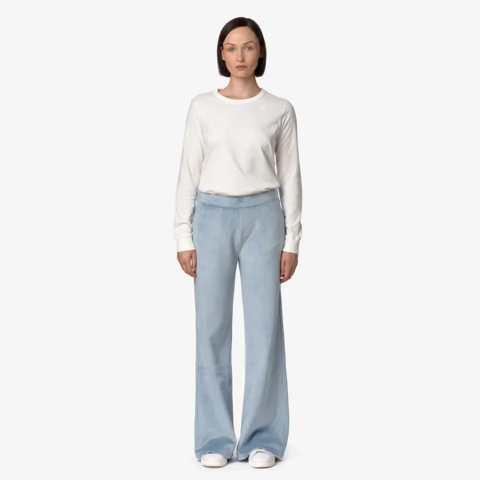 K-Way Jenny Velour Polar pantaloni evazați damă albaștri