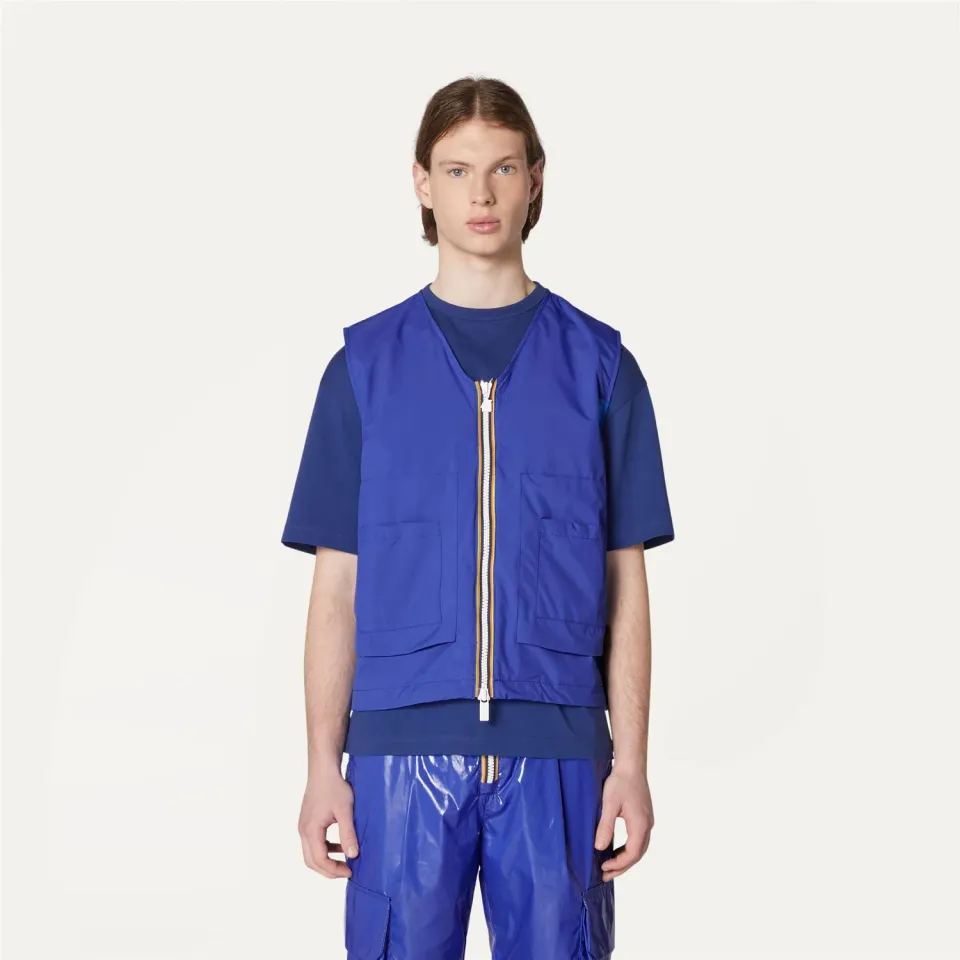 K-Way Barnel vestă albastru Royal nylon reciclabil