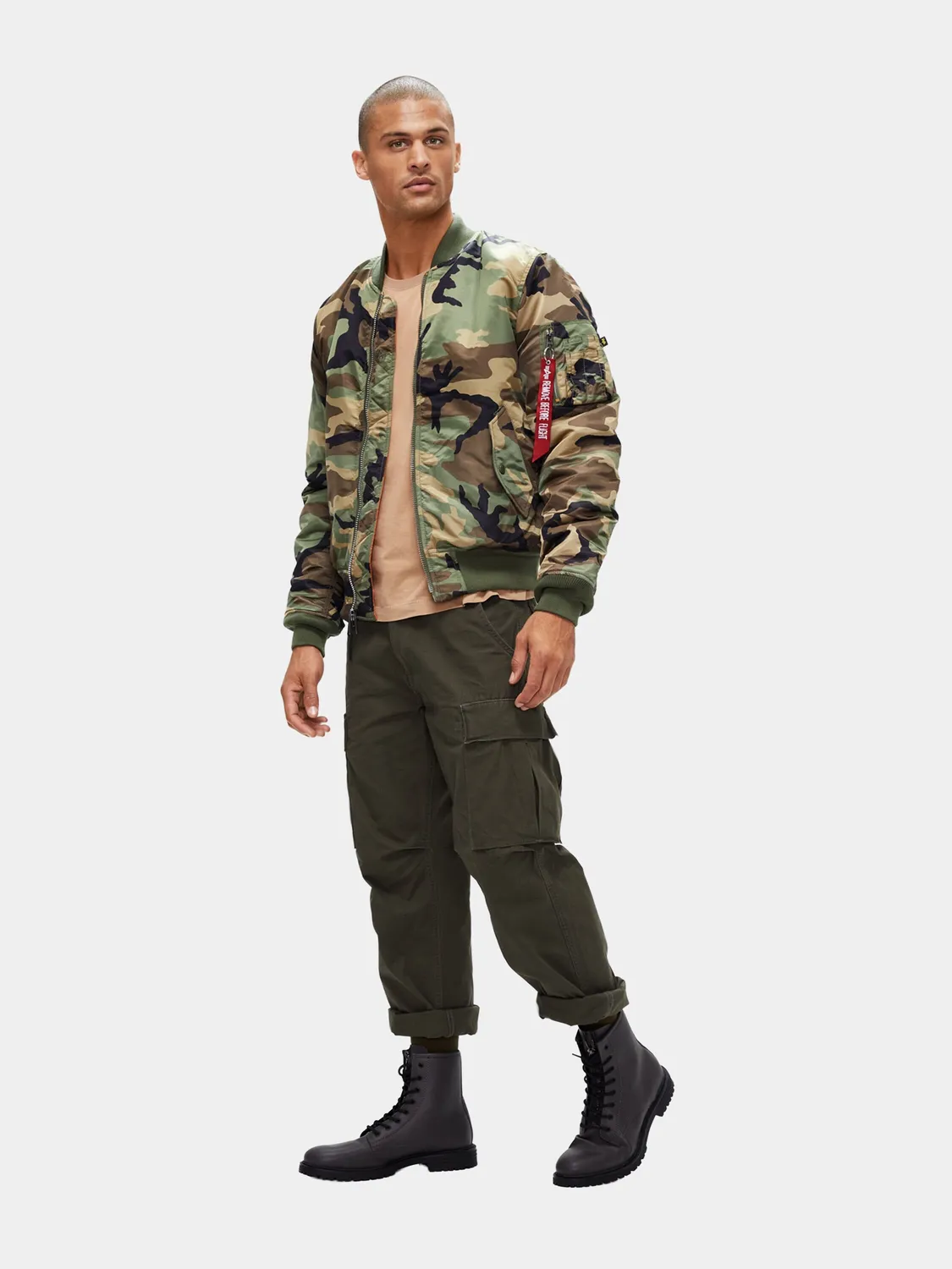Alpha Industries MA-1 Slim Fit geaca camuflaj reversibilă