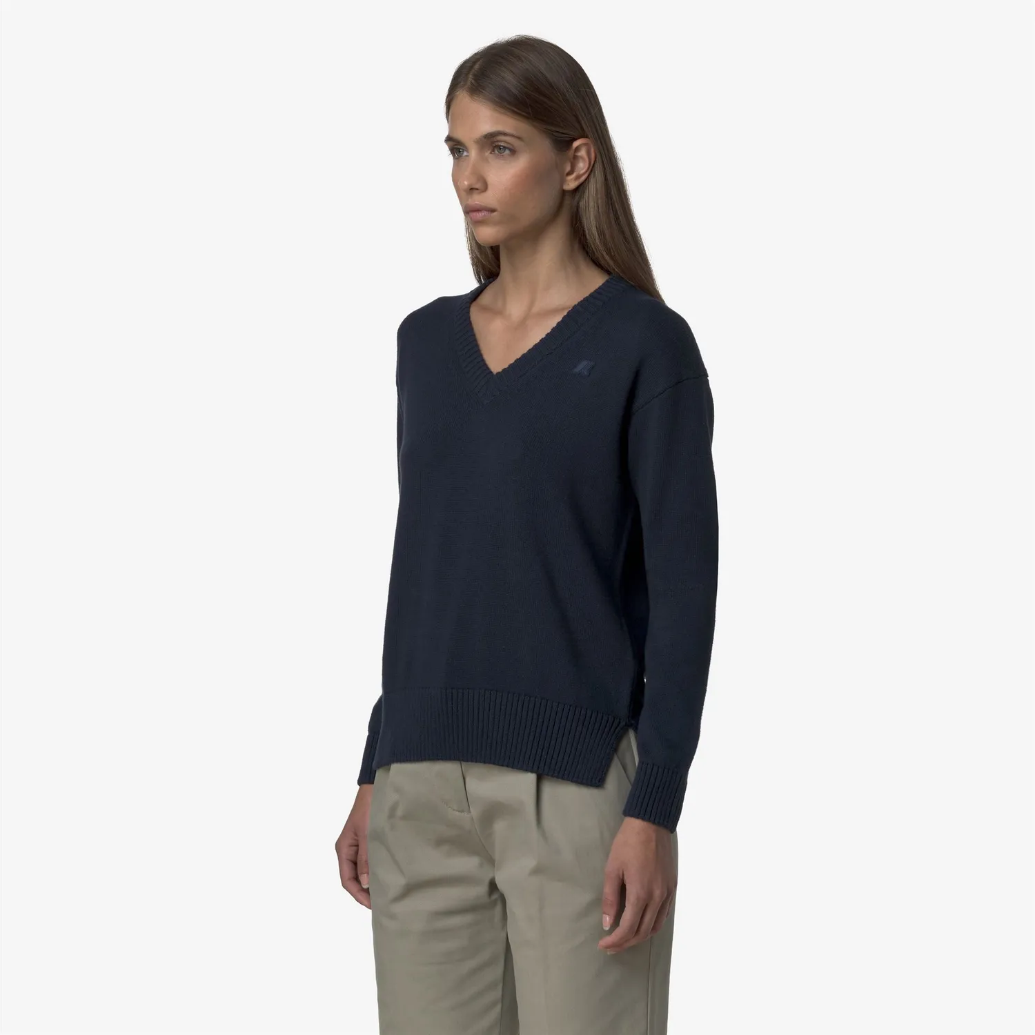 K-Way Adine Cotton Cashmere pulover dama albastru fin