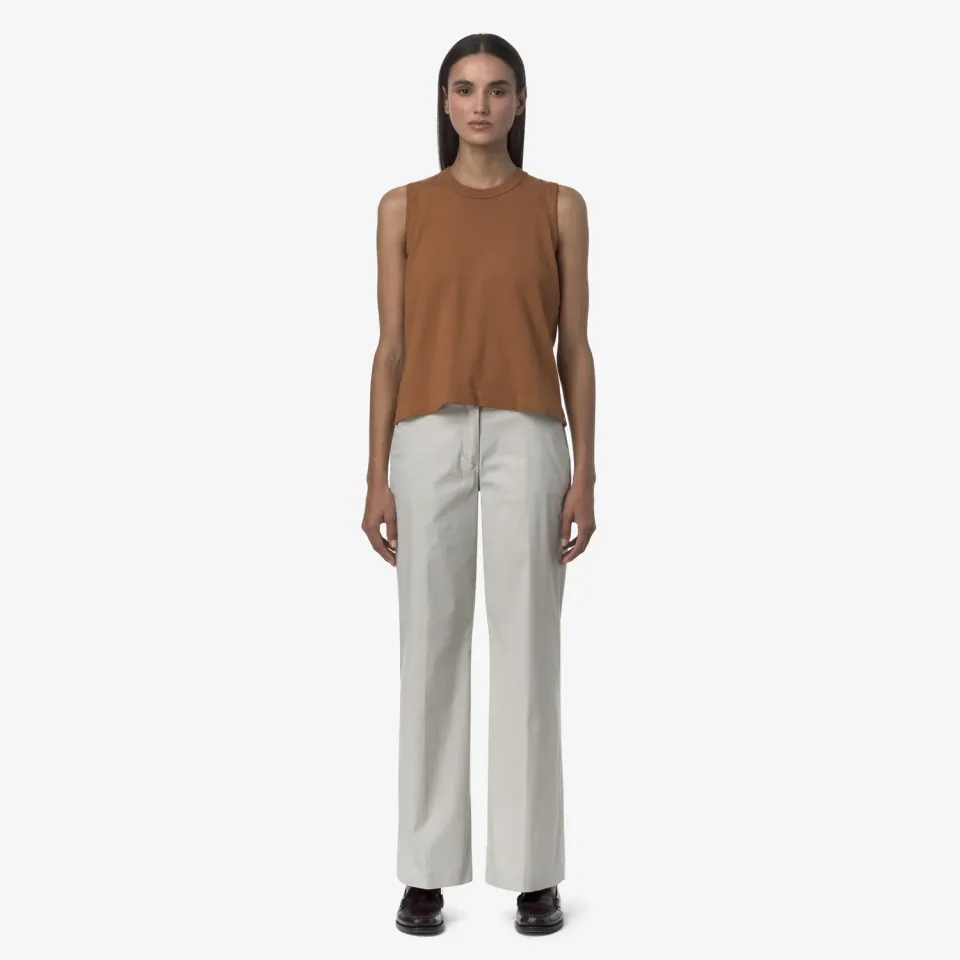 K-Way Tya Twill Tech pantaloni chino dama bej stretch