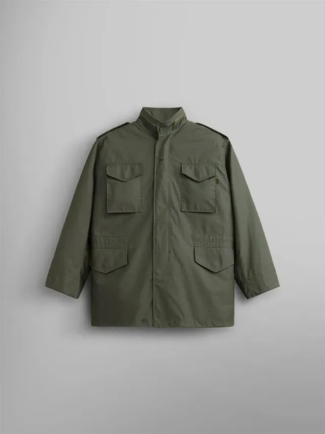Alpha Industries M-65 geaca field olive lunga pana la coapsa