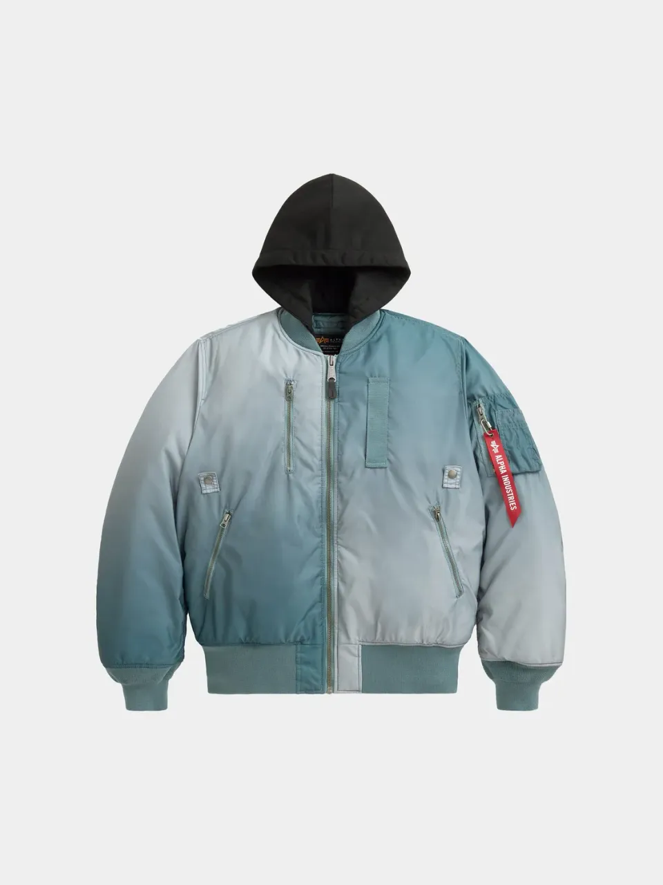 Alpha Industries Gradient Washed Flight geacă aviator blue nylon