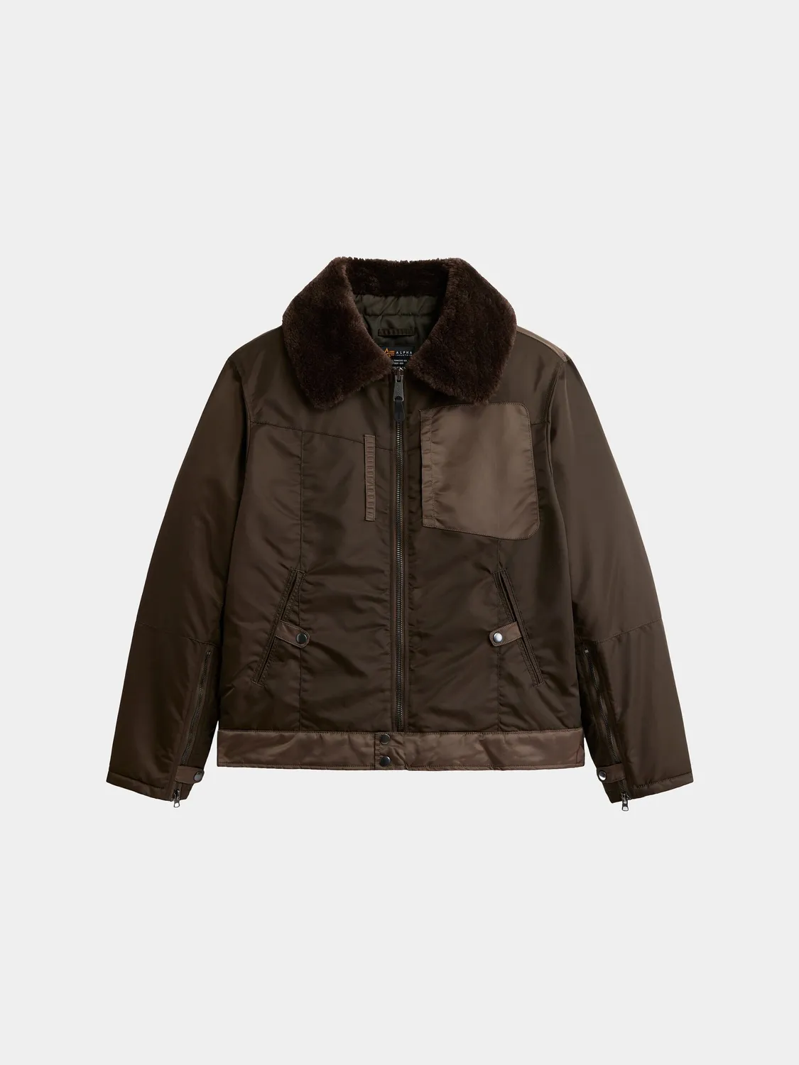 Alpha Industries Nylon Aviator geaca gri calduroasa