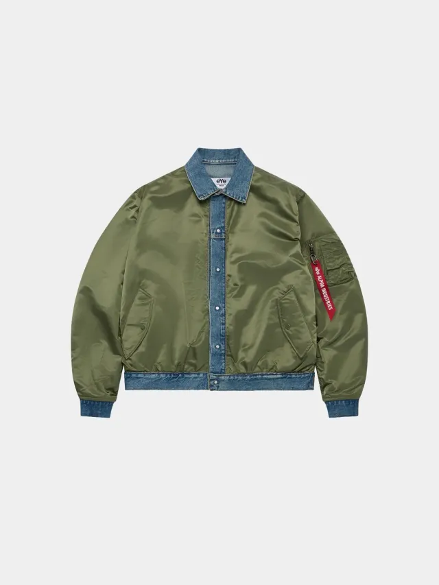 Alpha Industries Junya MA-1 geacă bomber sage reversibilă
