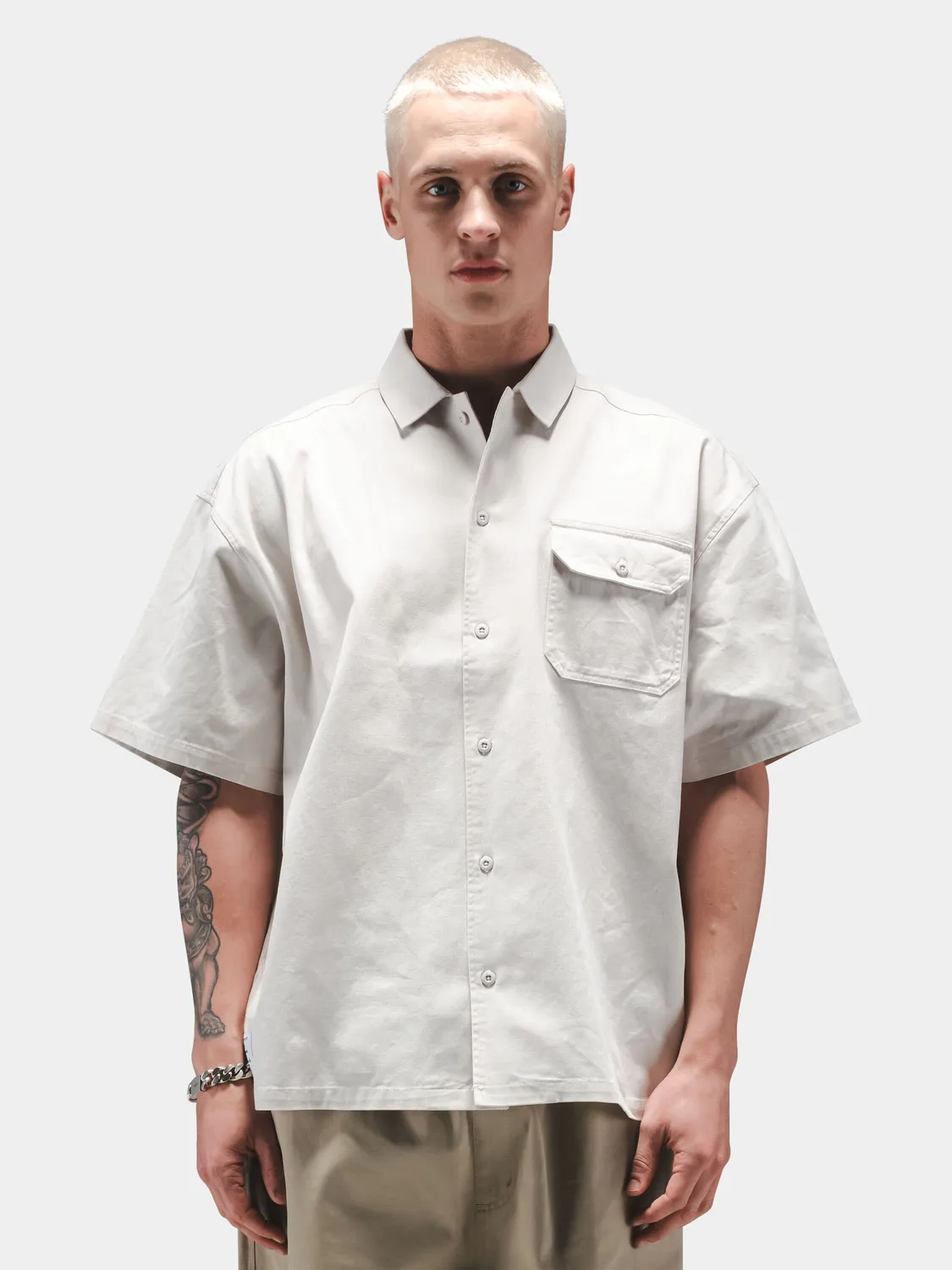 Alpha Industries Relaxed camasa barbati bumbac albastra