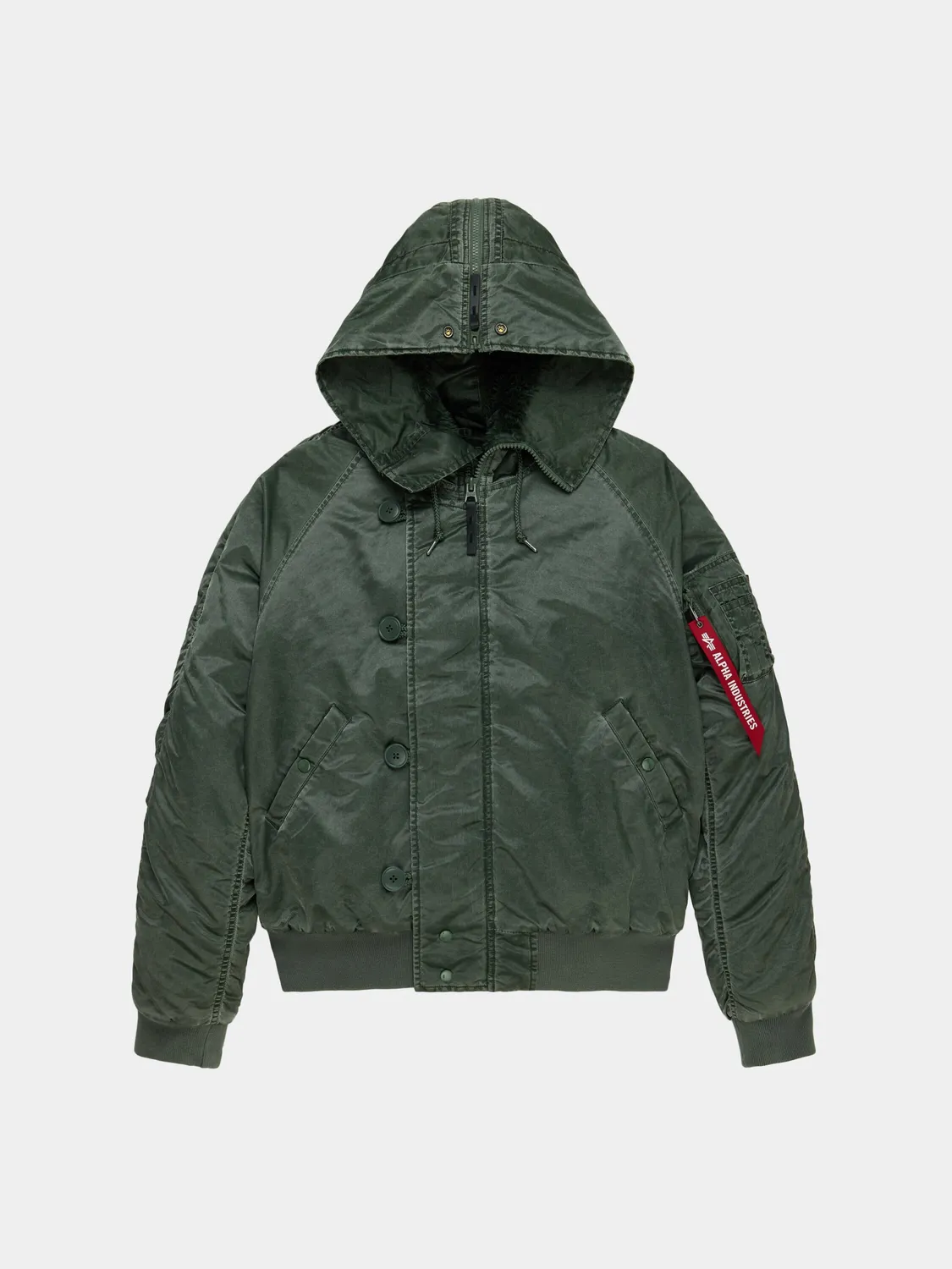 Alpha Industries N-2B Battlewash parcă neagră călduroasă