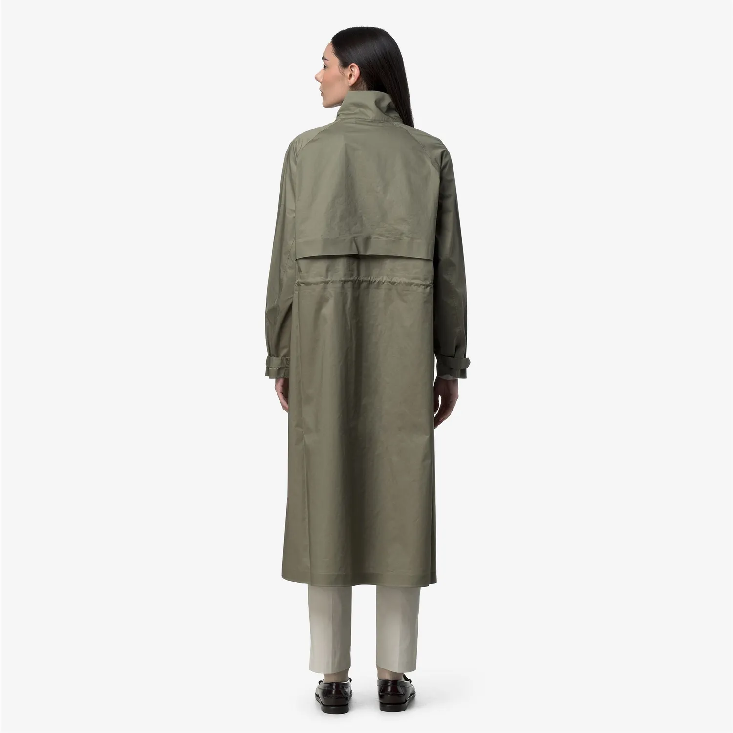 K-Way Barbrein Cotton 3Layers palton lung dama verde lichen