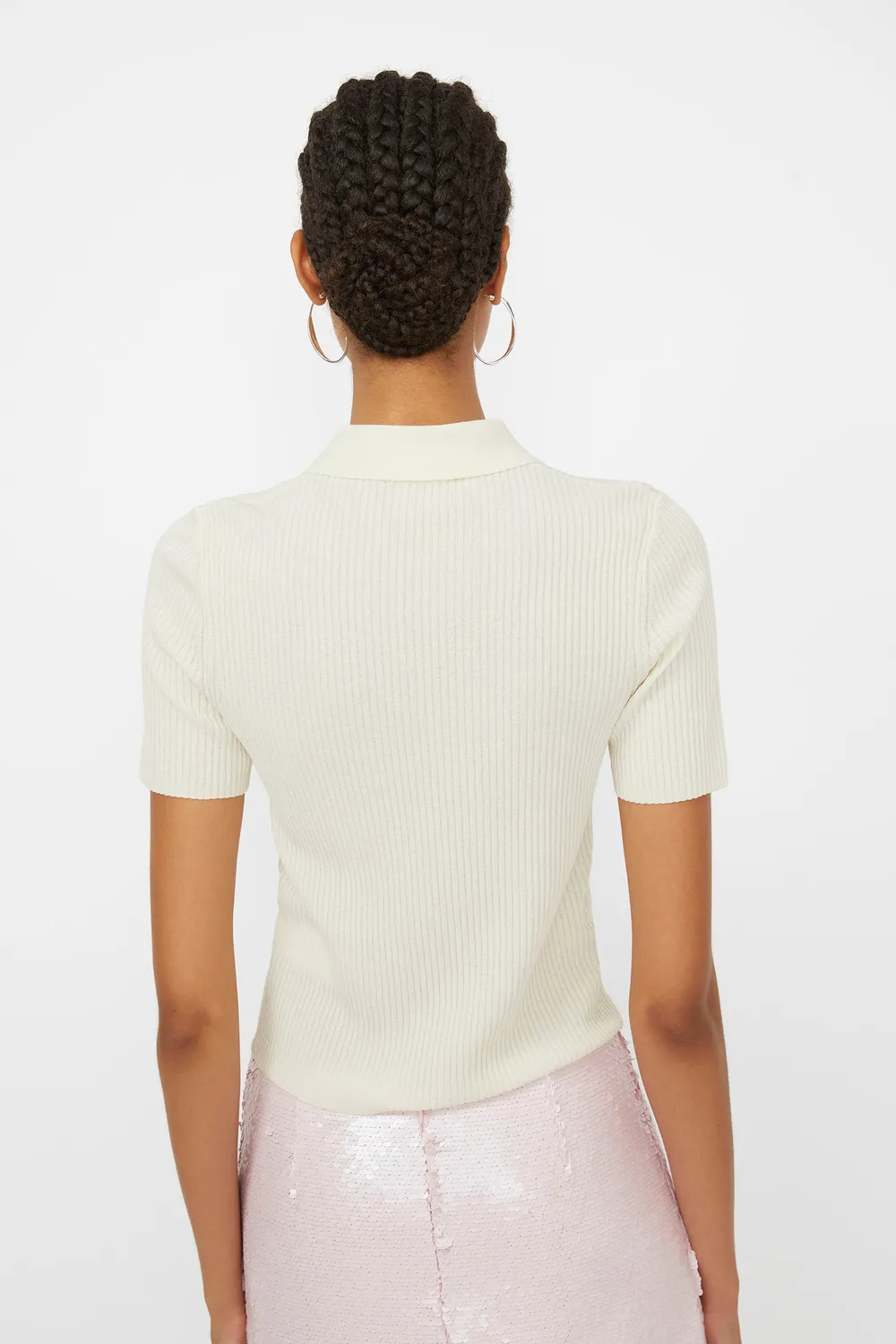 Isabelle Blanche polo tricotat bumbac roz S
