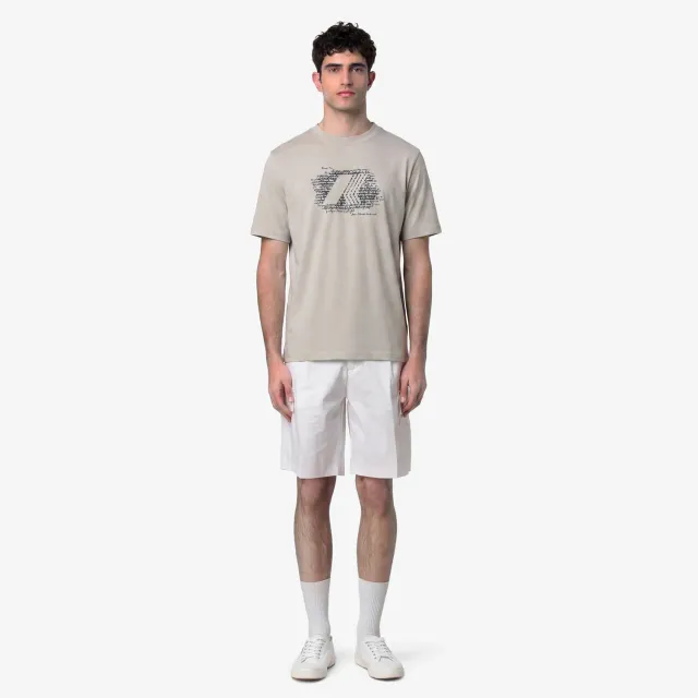 K-Way Solo Jersey History tricou bărbați bej slim 180g