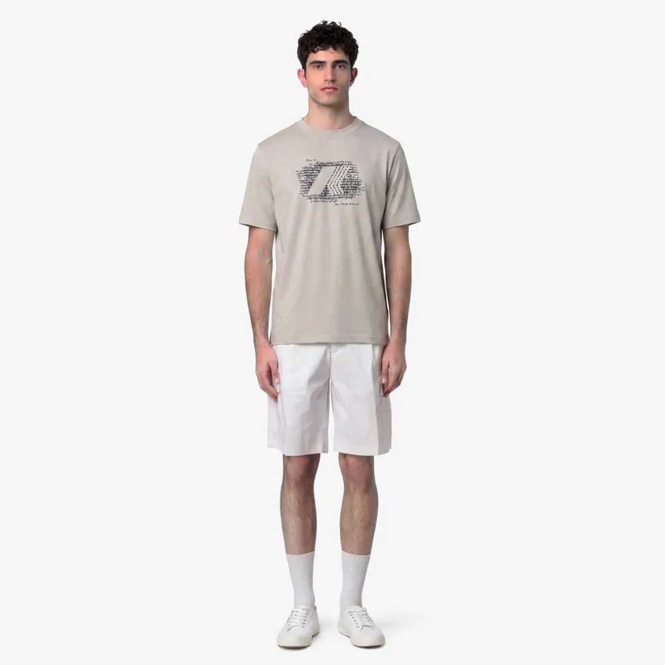 K-Way Solo Jersey History tricou bărbați bej slim 180g