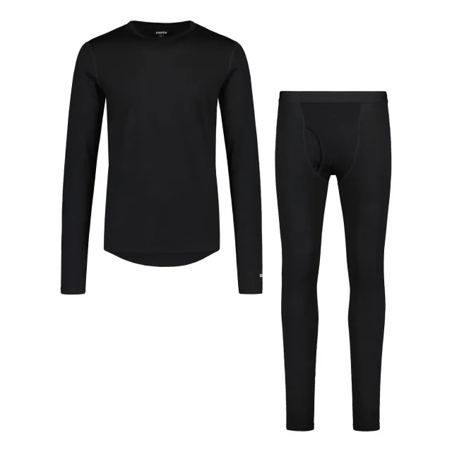 Sasta MerinoBase 180 set lenjerie negru lana