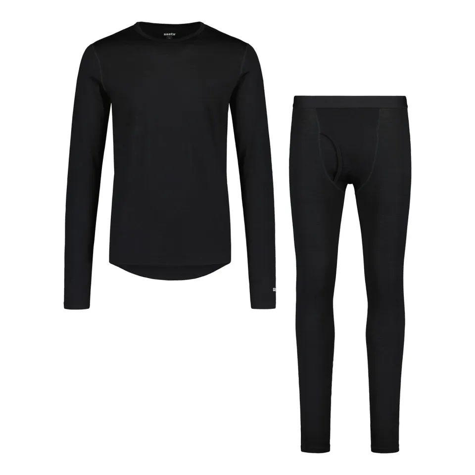 Sasta MerinoBase 180 set lenjerie negru lana