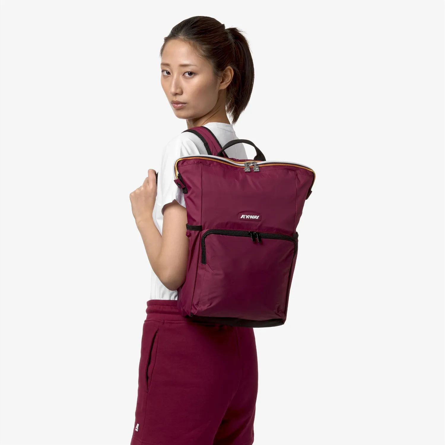 K-Way Maizy rucsac rosu inchis impermeabil ONE SIZE