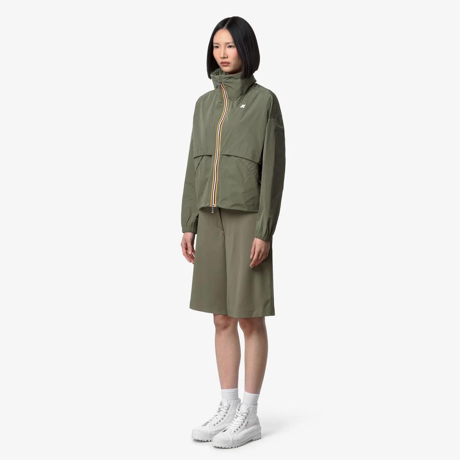 K-Way Aubette K8132PW geacă verde damă scurtă