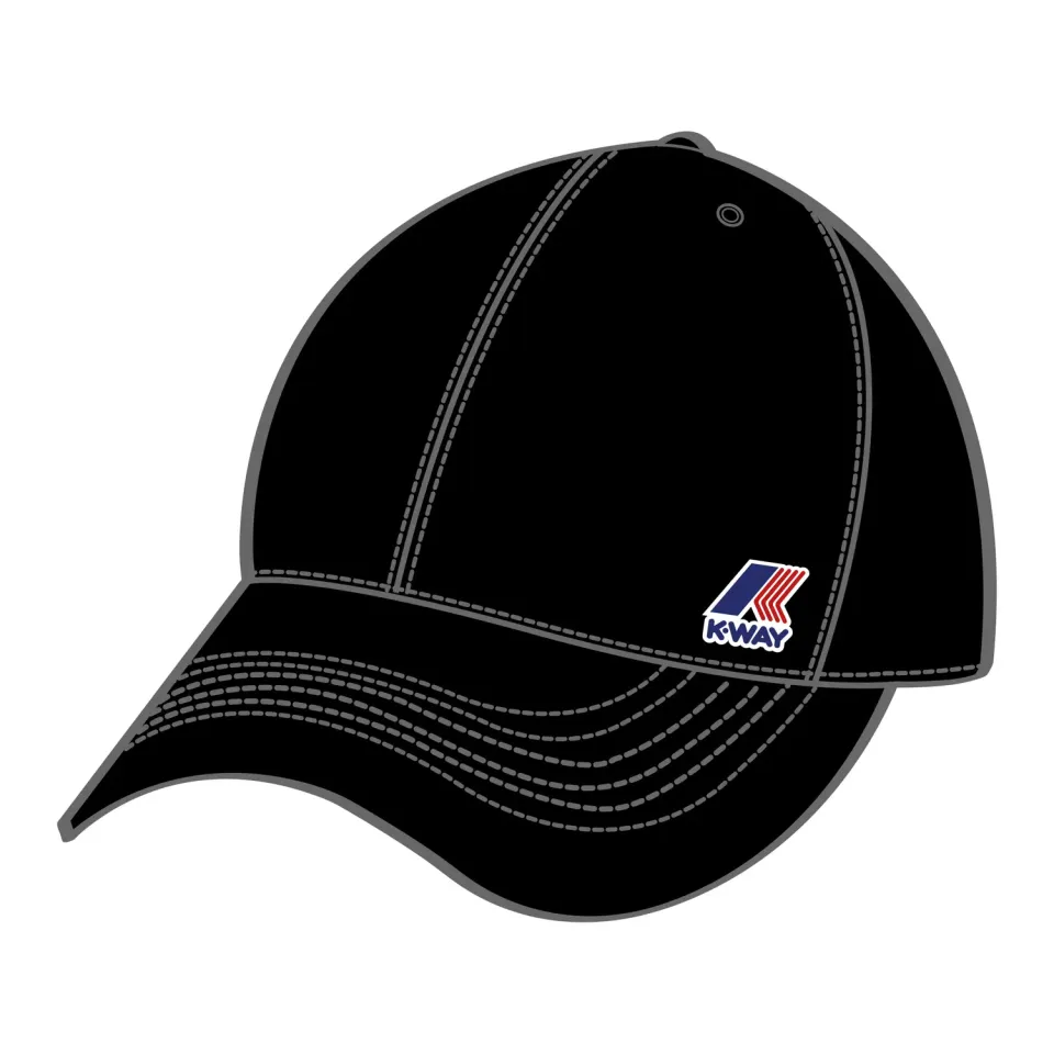 K-Way Hottie Mini Logo șapcă unisex neagră bumbac