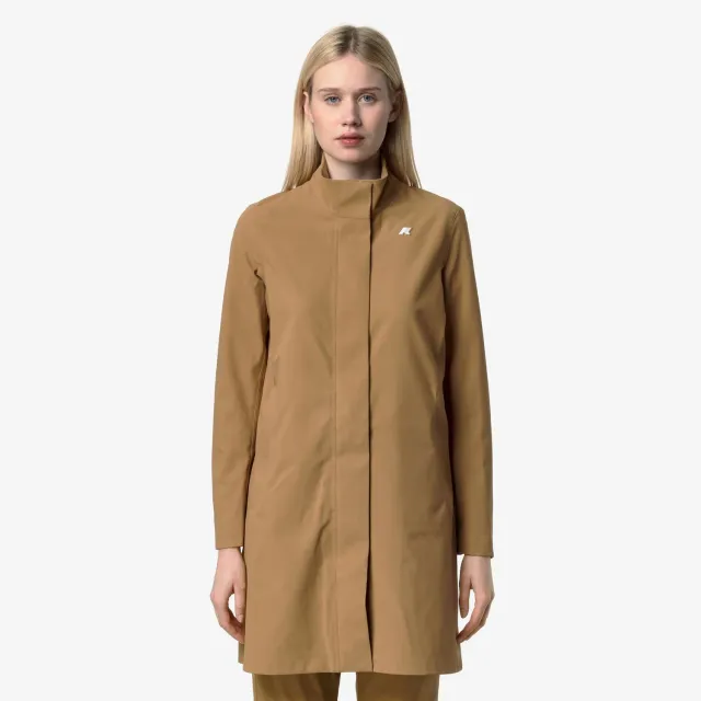K-Way Dukesse palton dama Brown Bistre 3/4 impermeabil